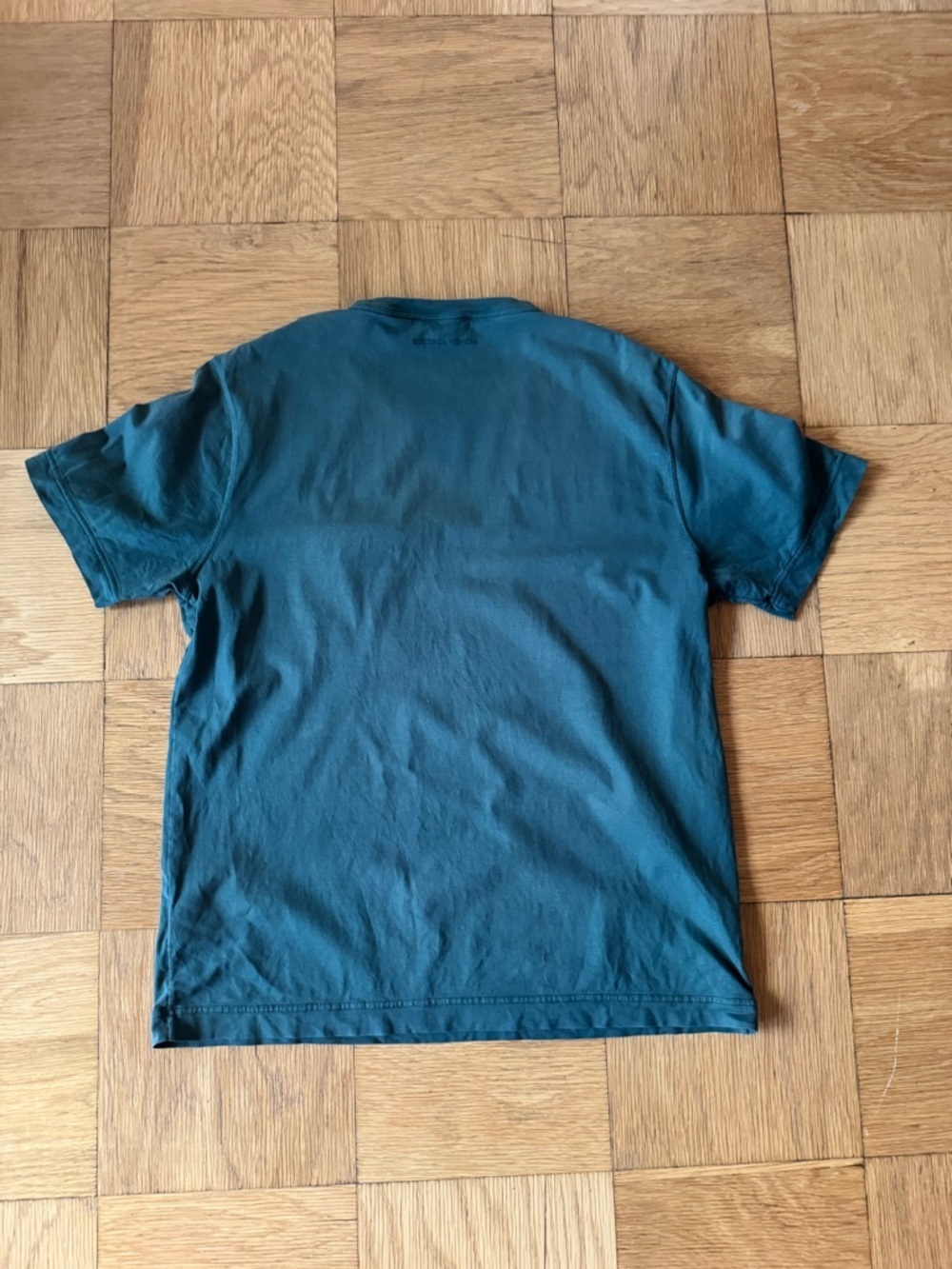 Bottega Veneta 52 Mens Large T Shirt Green Crew Neck Short Sleeve Cotton - Picture 2 of 10
